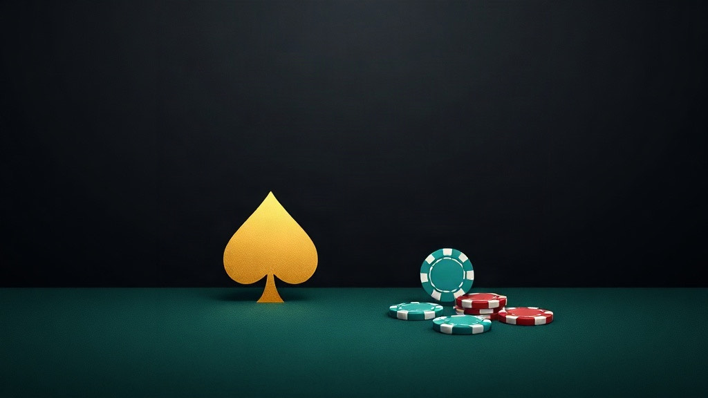 One large gold spade beside a few scattered chips, illustrating the simple Ace-Five card counting system