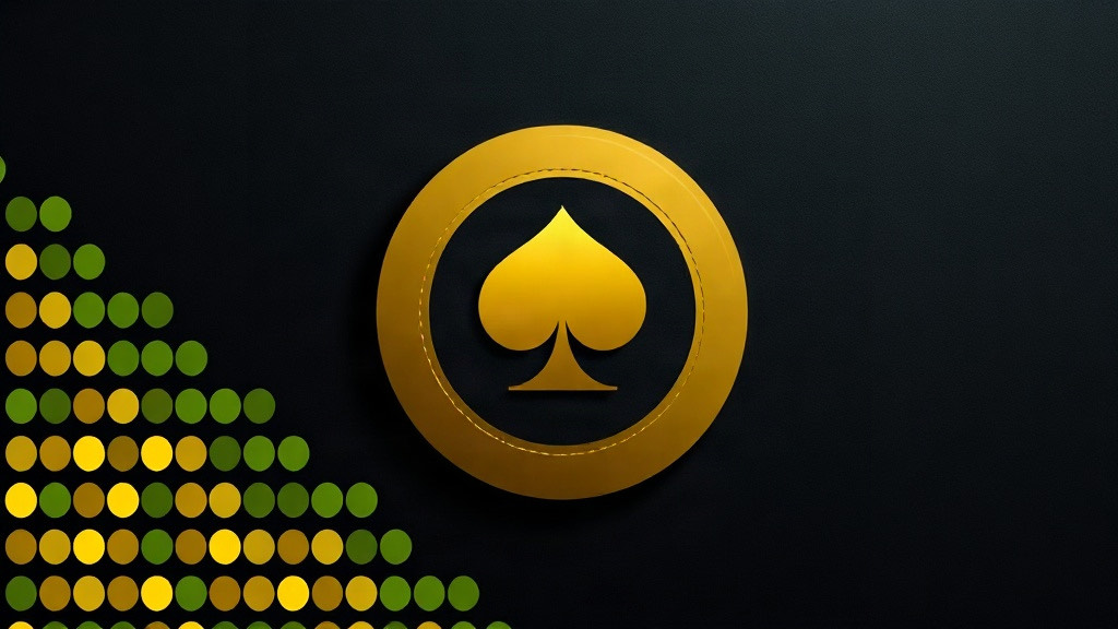 Gold ring with a spade glyph beside a grid of green and gold dots, illustrating how blackjack practice accuracy is measured