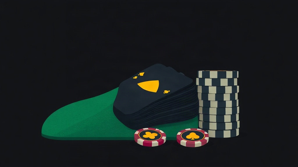 Dealing shoe holding a thick stack of dark cards with one gold edge, illustrating how card counting changes as decks increase