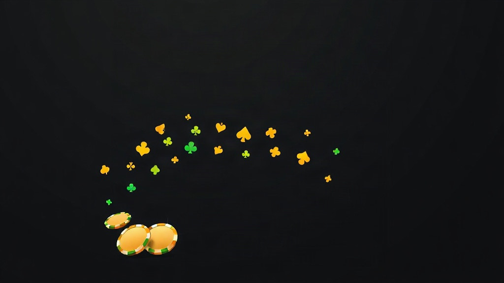 An arc of gold and green suit symbols rising from gold poker chips, illustrating building card counting speed with drills
