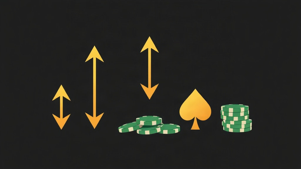Three gold arrows of different lengths beside green chips and a gold spade, illustrating three ways to turn a true count into a whole number