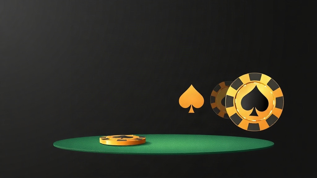 One gold poker chip becoming two beside a gold spade symbol on green felt, illustrating doubling down on hard 11 in blackjack