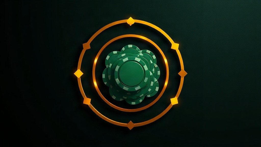 Two concentric gold rings with diamond markers around a cluster of green chips, illustrating the Hi-Opt I and Hi-Opt II card counting systems