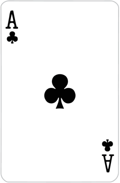 Dealer shows Ace of clubs